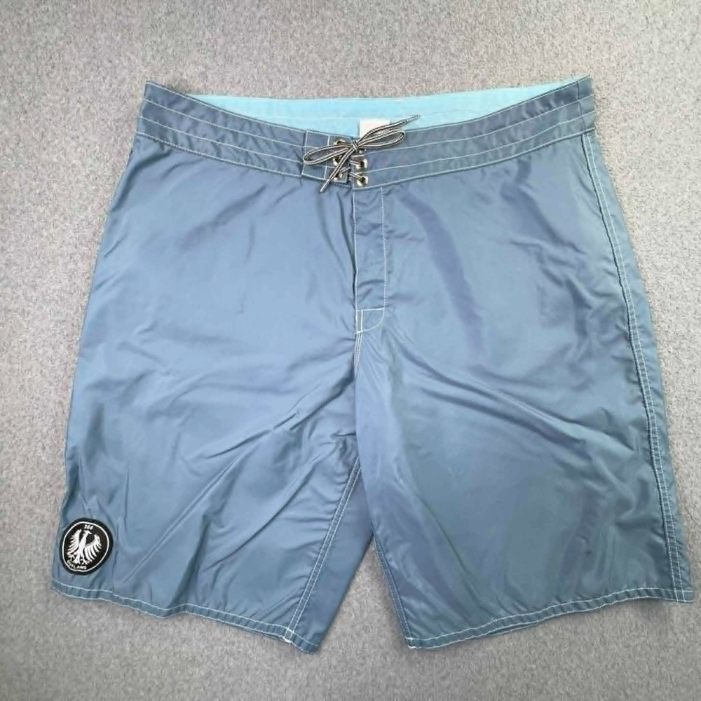 Birdwell Beach Britches Board Shorts Mens 40 Blue Made USA 356 Outlaws Surf